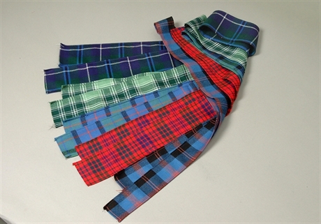 Picture of Tartan Strips, sewn to Ribbon Width