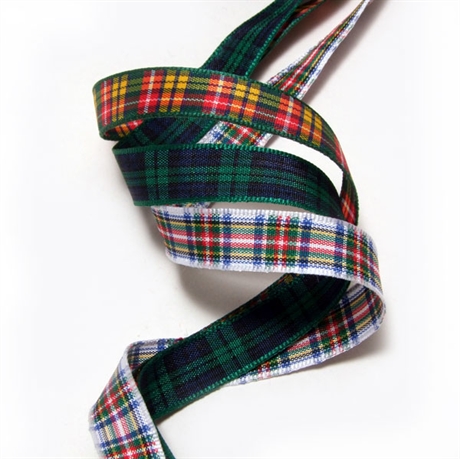 Picture of  Tartan Ribbon Yarn-dyed Polyester 20 Tartans 10 mm wide