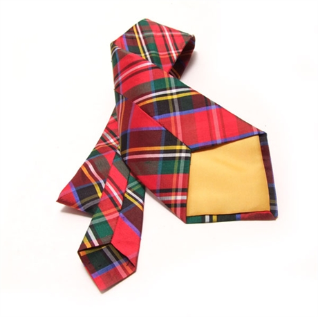 Picture of Tie Necktie Pure Dupion Silk tartan