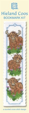 Picture of Cross Stitch Bookmark  Kit - Wee Hieland Coos