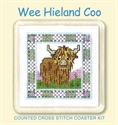 Picture of Cross Stitch Coaster Kit - Hieland Coo