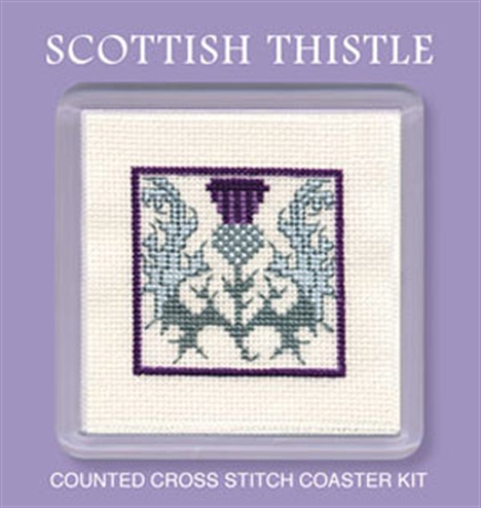 Picture of Cross Stitch Coaster Kit - Scottish Thistle