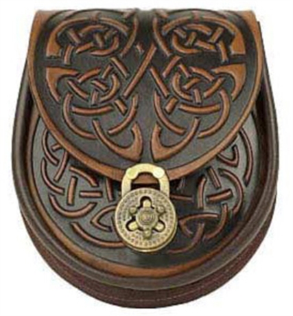 Picture of Sporran, Celtic Leather Interlace