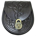 Picture of Sporran, Celtic Leather, Celtic Dragon