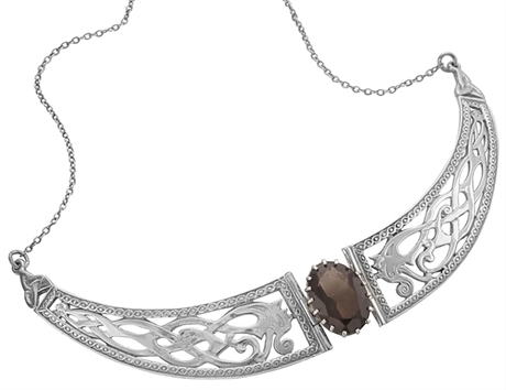 Picture of Necklet Sterling Silver with Smoky Quartz