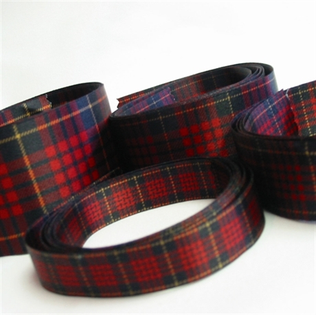 Picture of Tartan Ribbon, ASSORTED-WIDTH Pack, Sateen Polyester, STRIPS