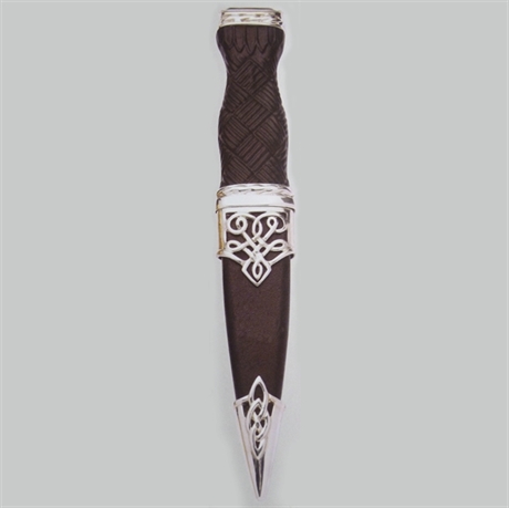 Picture of Sgian Dubh,  Premium Silver, with Stone Top, Hallmarked